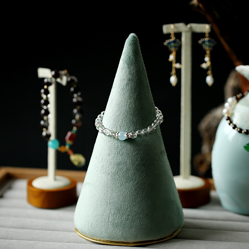 Original and personalized crystal natural white crystal bracelet, Good luck aquamarine ladies S925 sterling silver jewelry bracelet pic 13