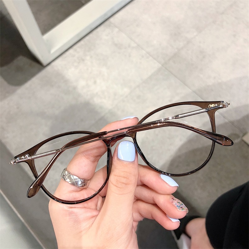 文奕02冷茶色眼镜近视超轻tr90眼镜框女素颜防蓝光镜小红书同款潮详情15