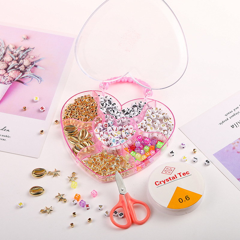 爱心款可提益智串珠玩具 diy手工饰品穿字母珠子散珠多彩缤纷套装详情2