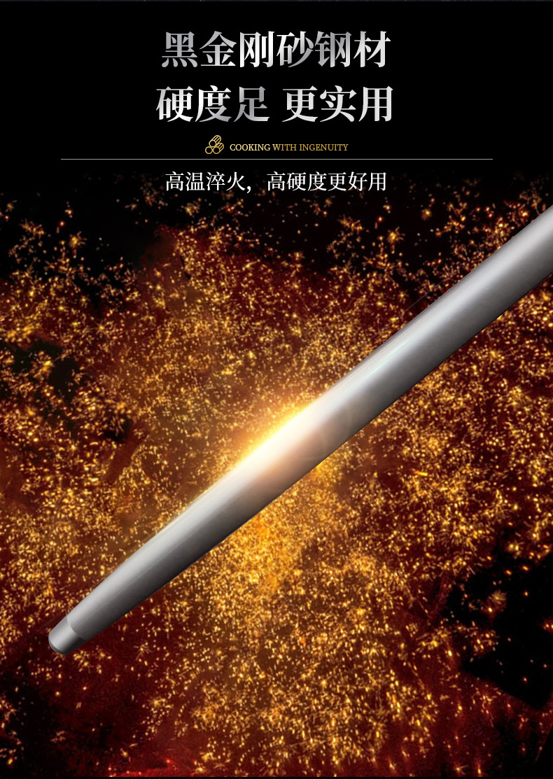 工厂大方柄金刚砂磨刀棒 碳钢磨刀器家用商用 便携家用厨具磨刀石详情4