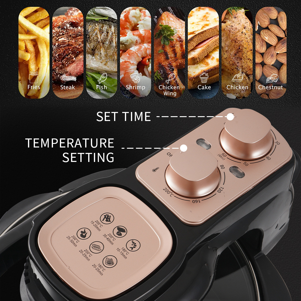 winningstar 4.5L British and European standard household fried chicken, French fries, egg tarts, grilled meat, visual multi-functional air fryer pic 4