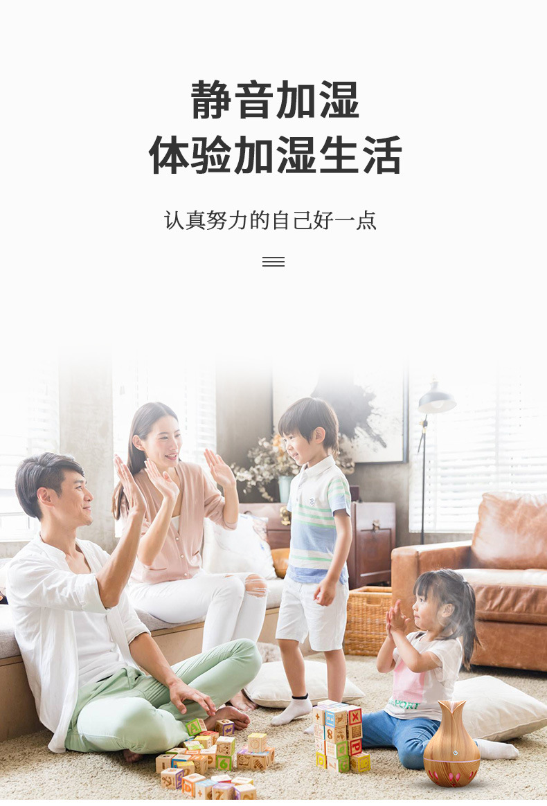 厂家直供声波小花瓶加湿器桌面迷你办公室香气扩散器香熏加湿器详情5