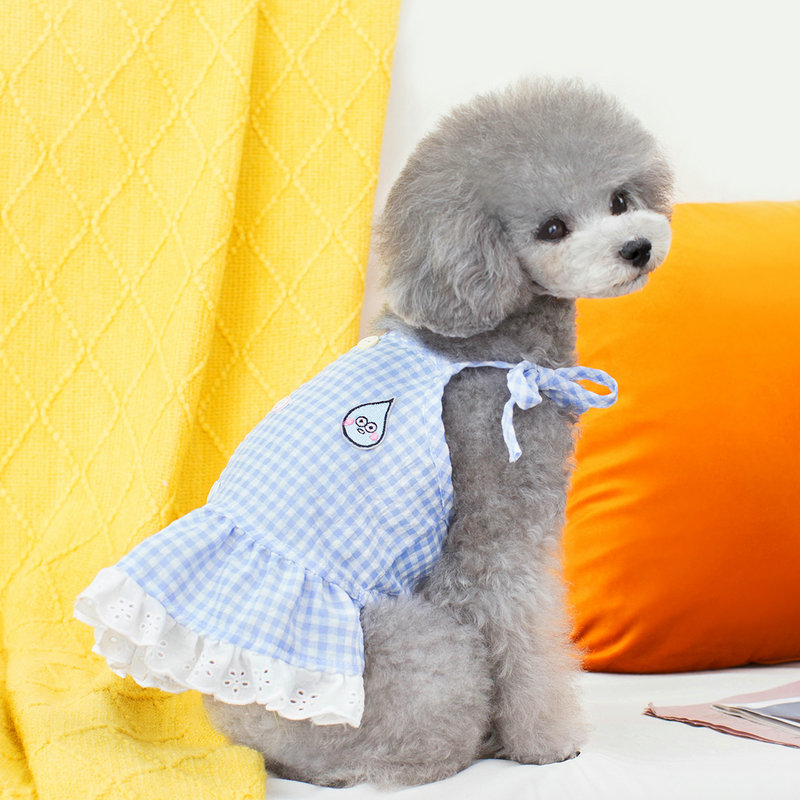 春夏新款宠物衣服彩扣花边裙中小型犬可爱时尚狗狗衣服服饰详情4