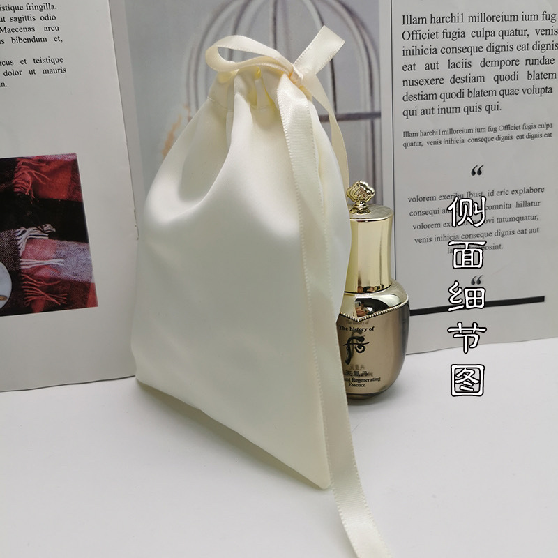Factory direct supply of colored fabric drawstring bags, dust-proof jewelry boxes, drawstring ends, custom creative velvet bags, bracelets pic 16