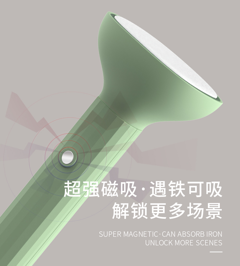 可充电折叠便携手电筒带强力磁吸学生桌面学习台灯学生宿舍小夜灯详情8