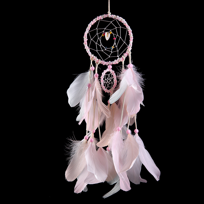 Factory wholesale pink double-disc dreamcatcher nets, home decoration dreamcatcher net pendants, creative wind chimes, dreamcatcher nets pic 19