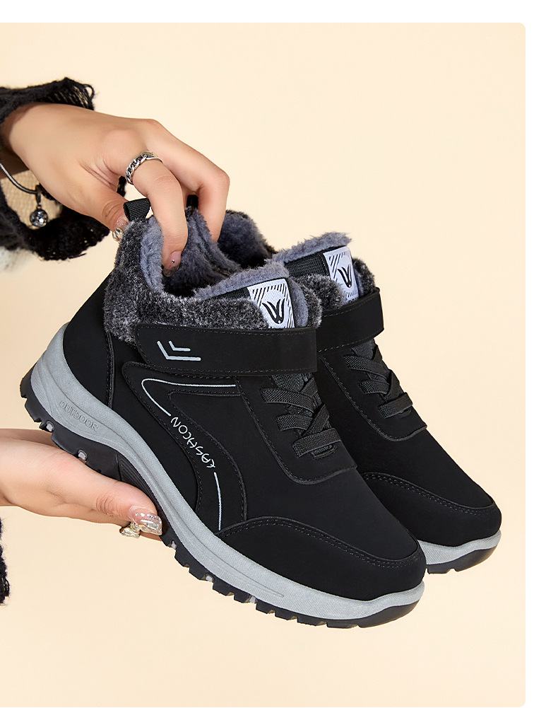 棉鞋妈妈鞋冬季新款加绒加厚老人鞋女士棉靴户外健步鞋防滑雪地靴详情17