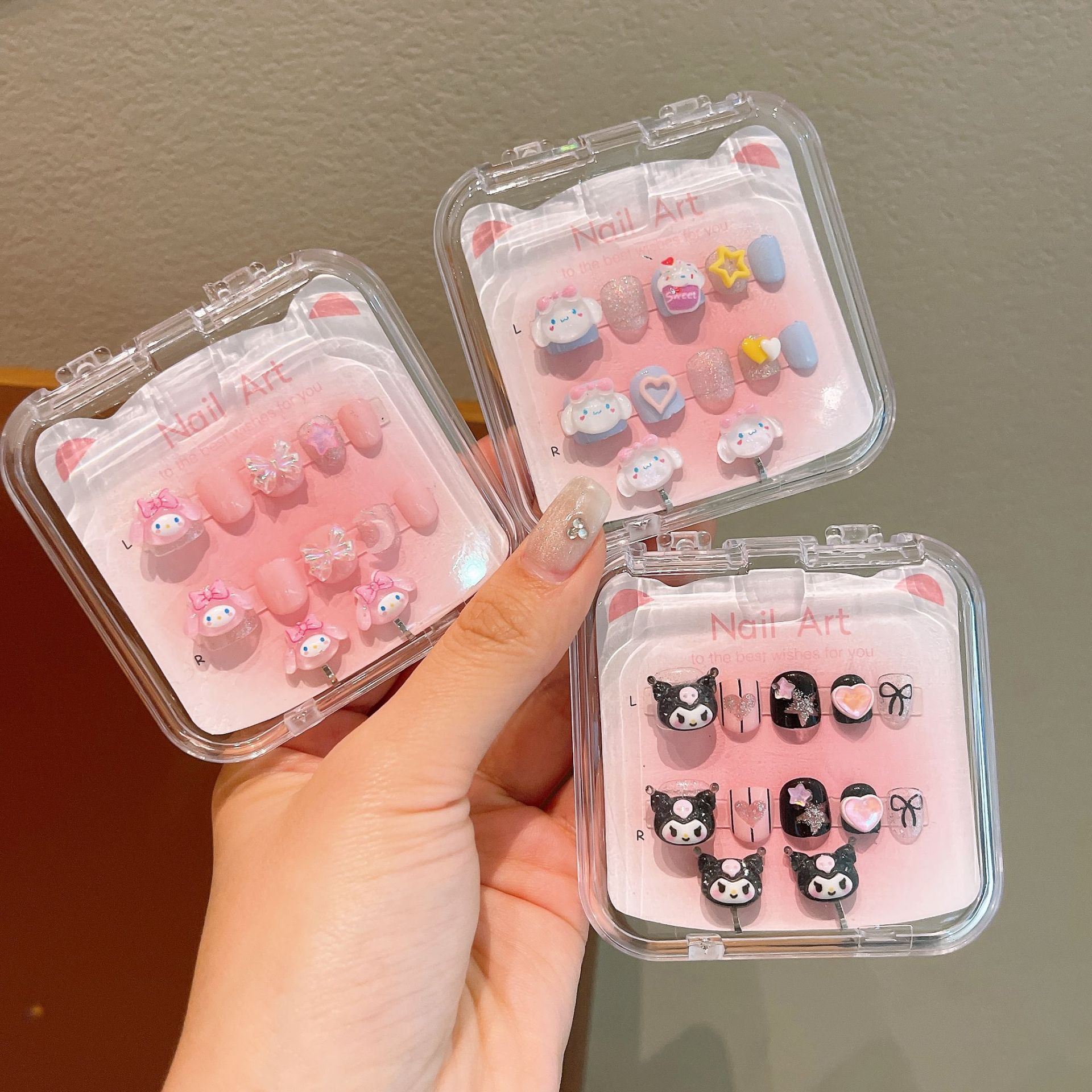 儿童穿戴甲2025新款高级感短款库洛米美甲贴指甲贴无毒无味女孩详情22