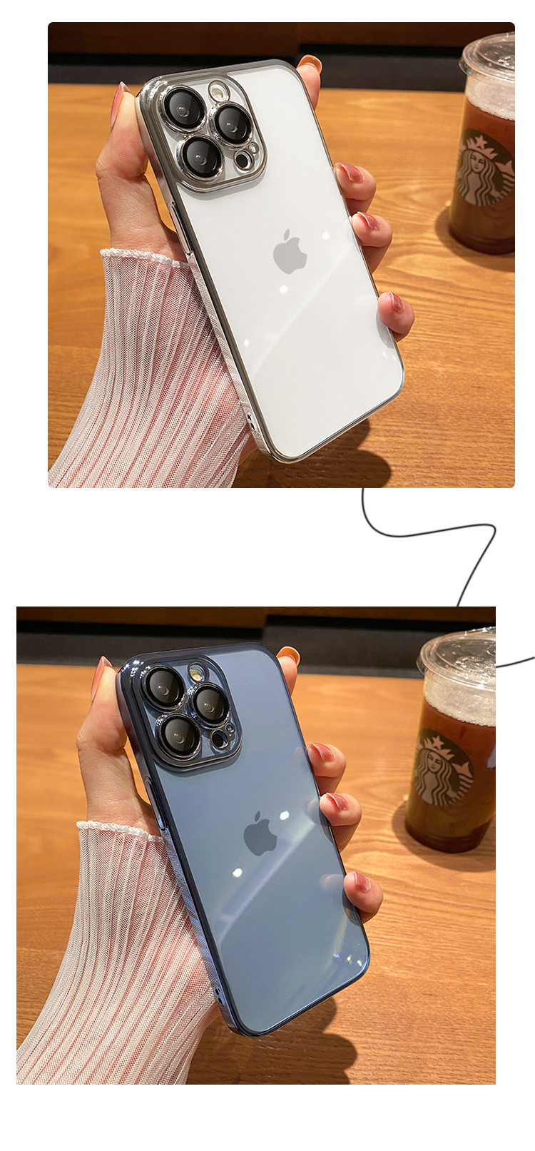With lens film, suitable for iPhone16ProMAX phone case, electroplated soft shell, Apple 16E transparent full package, shockproof pic 61