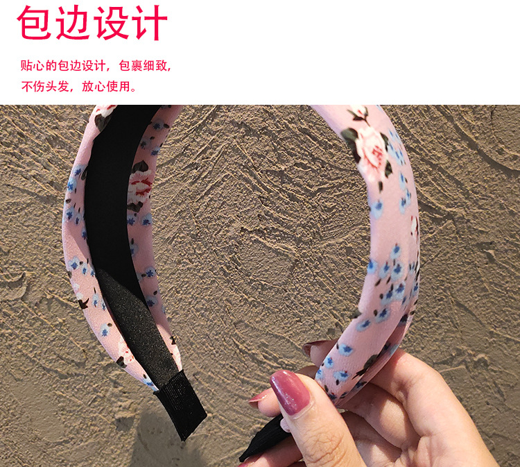 2023 Korean style/Korean-style knotting flower headband, fresh small floral headband, headwear, hair tie, pressure hair clip pic 4