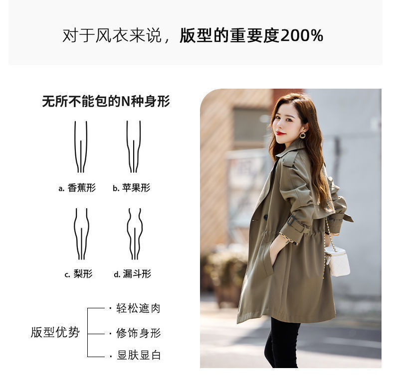 风衣女短款2022秋装新款女装韩版早秋女士流行气质外套小个子大衣详情6