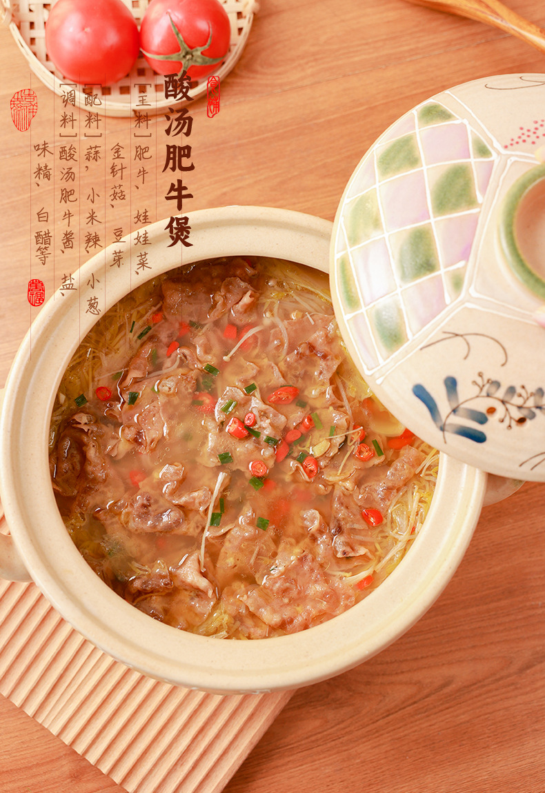 Japanese-style clay pot, household soup and stew pot, large Mantoyaki ceramic pot, open flame gas high-temperature resistant gas stove, clay pot pic 11