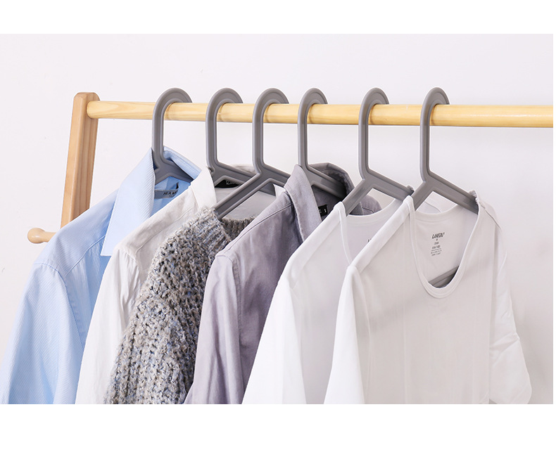T-traceless clothes hanger, plastic drying hanger, household wardrobe, multi-functional hanging strap, white clothes hanger, dry and wet dual-purpose pic 19