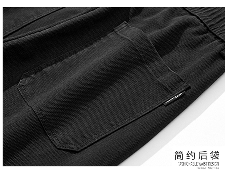 男士牛仔裤夏季薄款2024年新款宽松紧腰直筒学生阔腿冰丝休闲长裤详情6