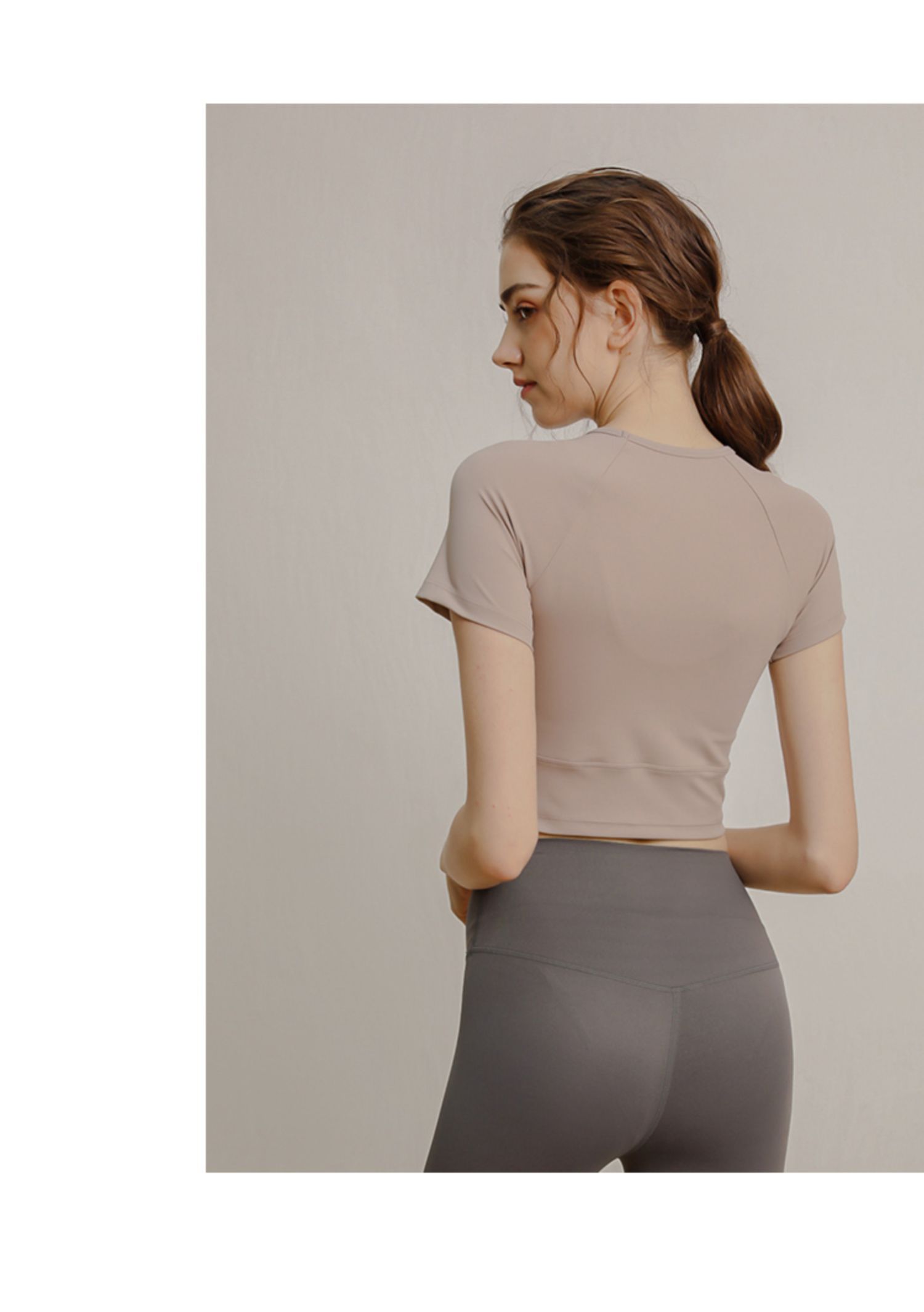 2024新款运动女短袖T恤速干透气健身服跑步紧身瑜伽服夏季健身衣详情12