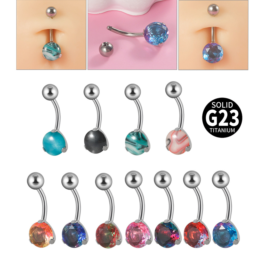 跨境潮流心形锆石穿刺饰品蝴蝶蛇形肚脐环十字架吊坠肚脐钉详情6