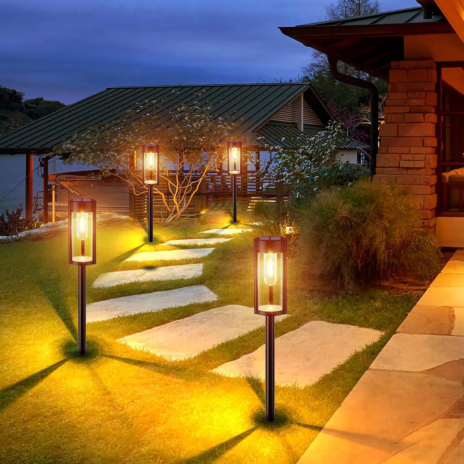 Solar lawn lights, current outdoor waterproof garden lights, led solar garden lights, grass garden landscape lights pic 47