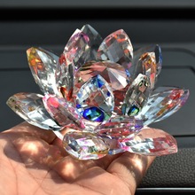 Lingyun Crystal Lotus Factory wholesals home ornaments, living room decoration crystal handicrafts, and Chinese lotus ornaments pic 9