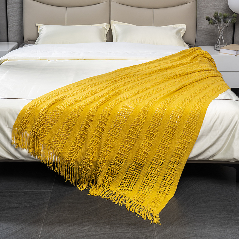 Cross-border blanket, office nap blanket, blanket, summer bed cover, sofa cover blanket, travel woven blanket pic 6