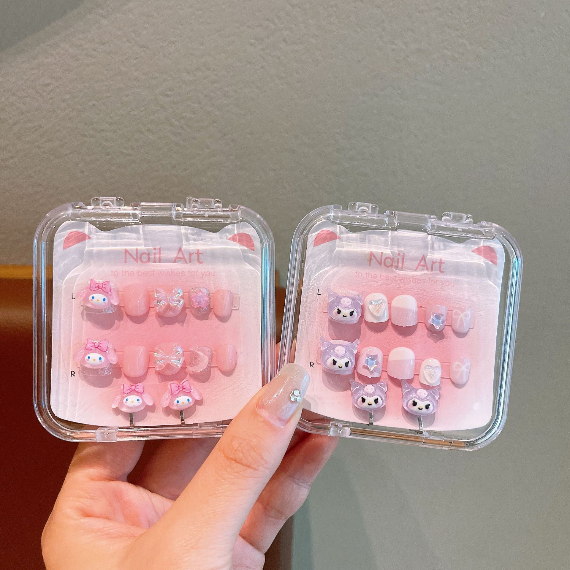 儿童穿戴甲2025新款高级感短款库洛米美甲贴指甲贴无毒无味女孩详情19