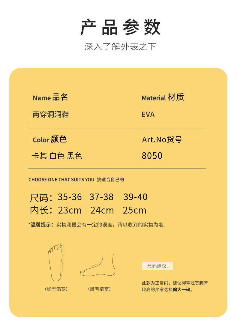 9CM增高跟洞洞鞋女款夏季外穿厚底透气两穿松糕拖鞋防滑沙滩拖鞋详情3