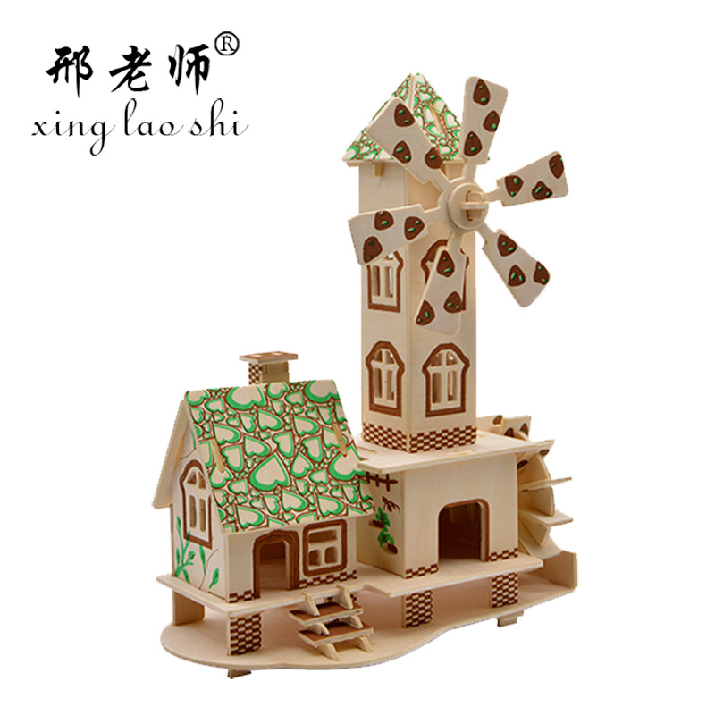 KX920 Forest Hut Waterwheel Hut Forest Hut Model diy Handcrafted Assembly Model pic 9