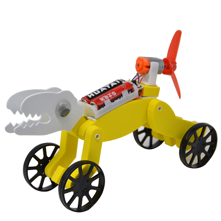 Creative technology dinosaur electric sports car cross-border new product DIY making invention scientific experiment self-assembly robot pic 7