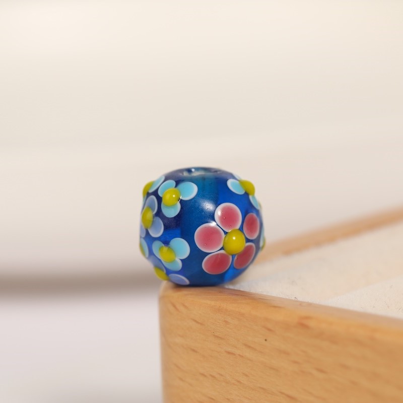 晗钰缘 日式琉璃散珠大红多花珠转珠外花玻璃珠手链diy饰品配件详情8