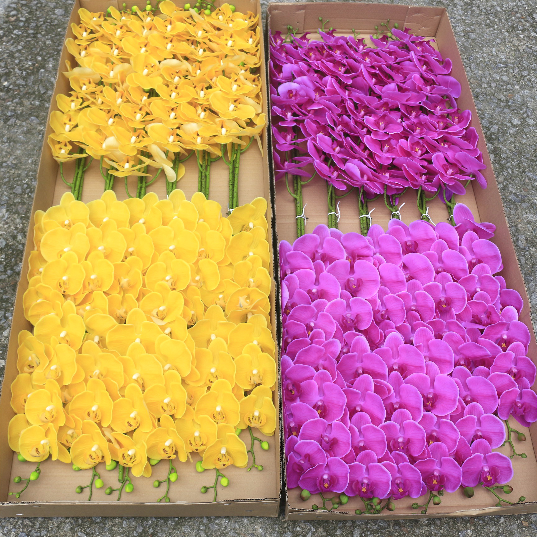 Artificial flowers, artificial lawns, artificial trees, artificial flowers, artificial lawns, artificial trees, artificial phalaenopsis, single 5-head, 7-head, 9-head, 3D phalaenopsis, PU artificial flowers wholesale, home and wedding artificial flowers pic 15