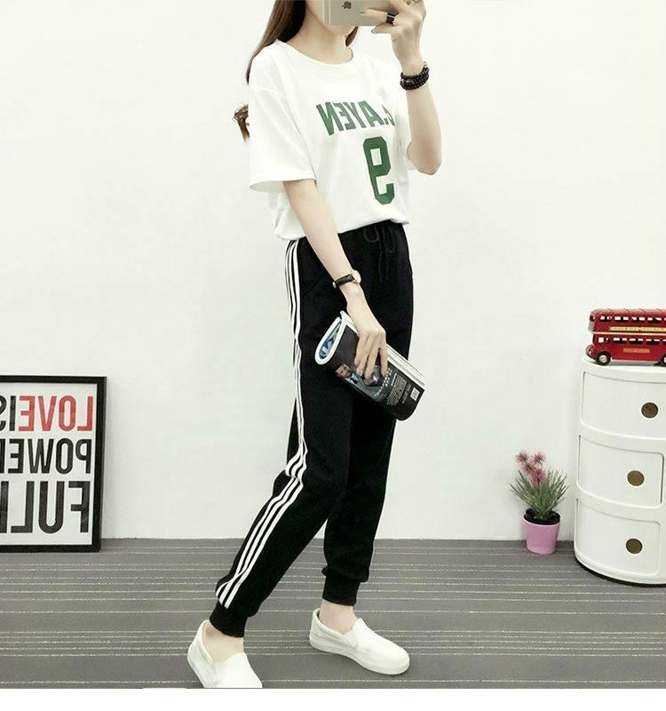 运动裤女宽松薄款春夏季2024款韩版时尚百搭中学生BF休闲小脚裤子详情14