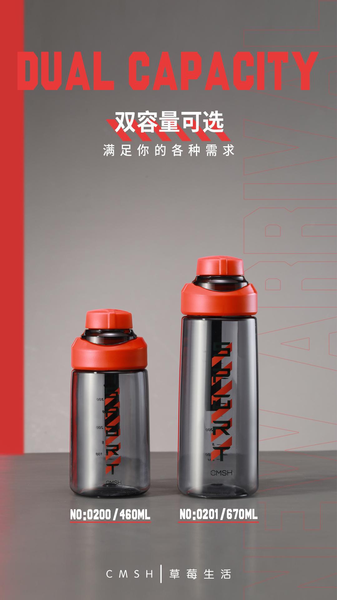 2021新款Tritan水杯创意大容量塑料杯运动健身水杯太空杯刻字批详情2