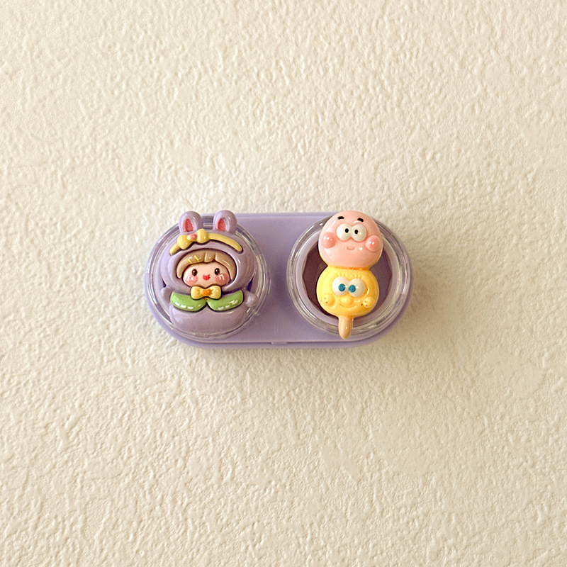 One-piece drawer-type contact lens case, beauty contact lens companion box, cute care box, compact and portable CT35 pic 22