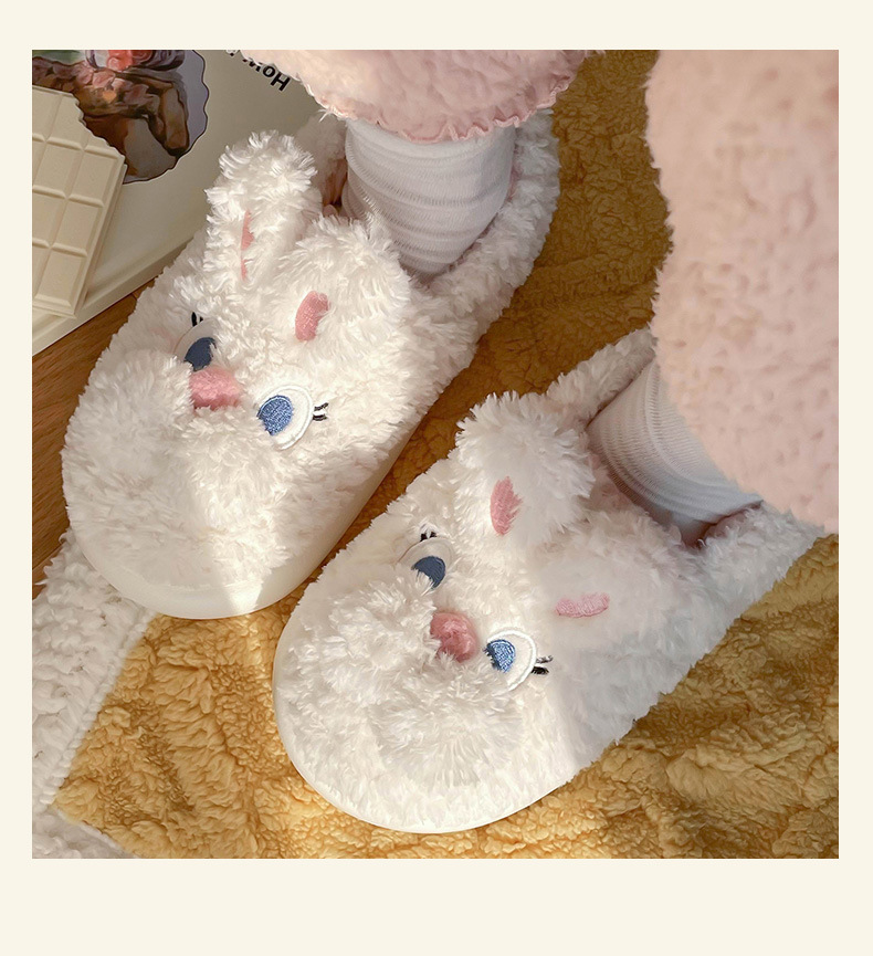 棉拖鞋女孩冬季可爱兔子棉拖居家室内保暖防滑包跟踩屎感棉拖女冬详情5