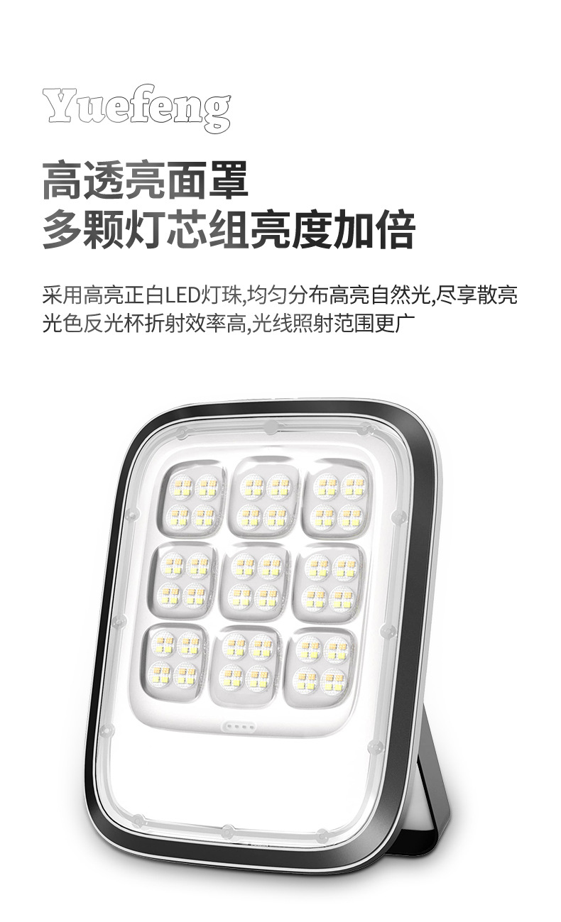 Bright solar floodlights, led outdoor waterproof garden lights, indoor and outdoor wall lights, spotlights, solar floodlights pic 2