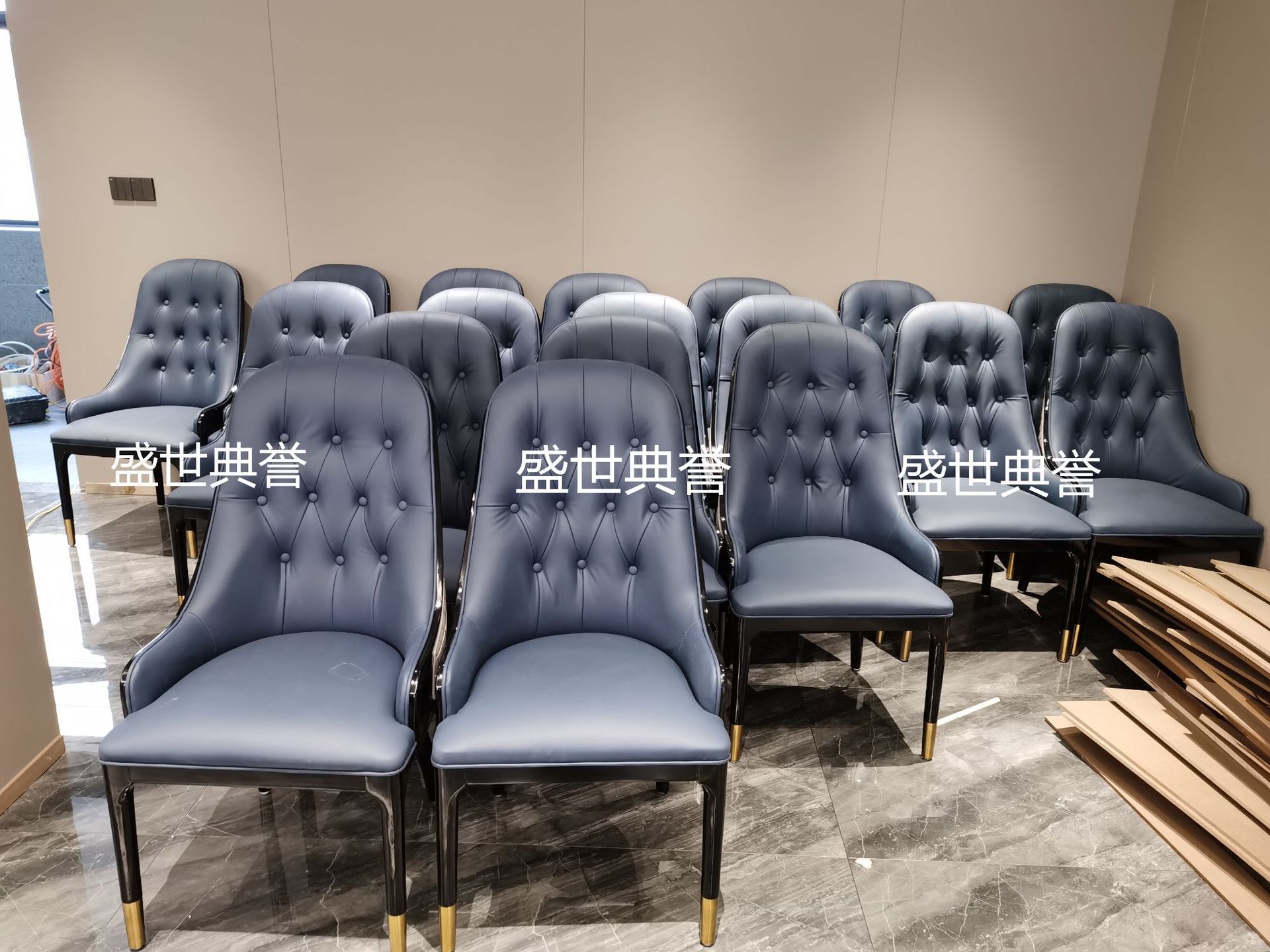 Solid wood dining tables and chairs for five-star hotels in Nanchang, modern light luxury ash wood chairs for clubs, and solid wood chairs for private dining rooms in restaurants pic 1