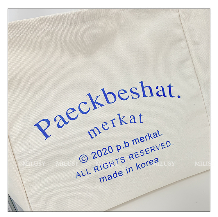 外贸潮流女包 布包新款韩版时尚简约单肩包 字母印花文艺托特包详情10