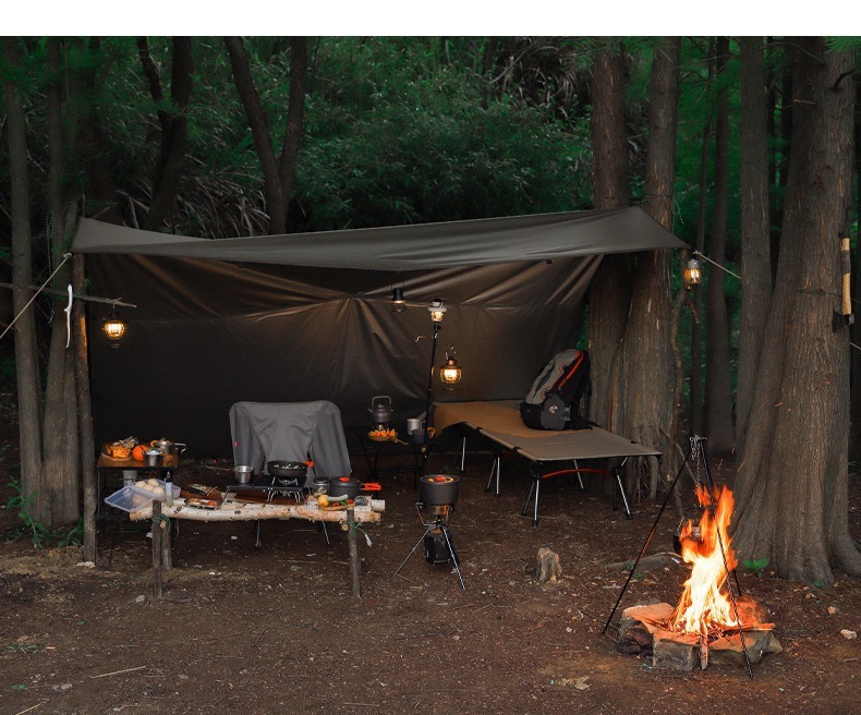 Outdoor camping bonfire tripod, triangular piece hanging pot, picnic fire stand, aluminum alloy tripod, camping supplies pic 33