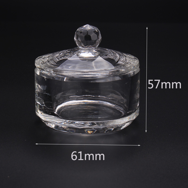 Cross-border exclusive glass crystal cups with LIDS for nail art, irregular-shaped crystal cups, and special octagonal cups for holding crystal liquid pic 21
