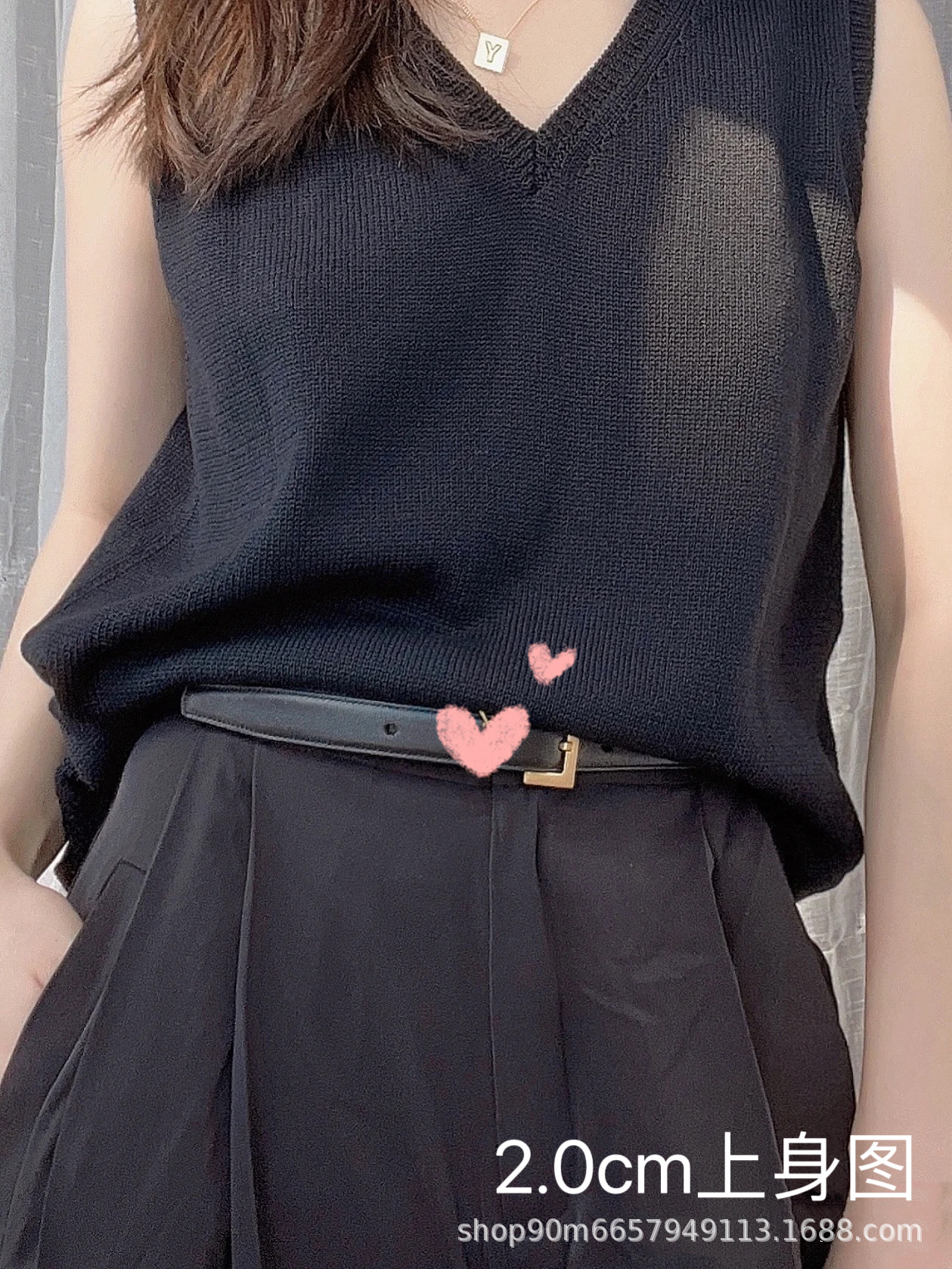 Factory direct sales of Ms. Yang Shulin belts, Y-brand genuine leather versatile jeans and suit belts, thin 2.0cm 3.0cm pic 4