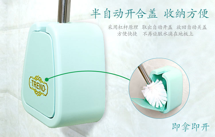 【 Toilet Brush 】 Fresh and practical set brush, toilet brush, wall-mounted toilet brush, adhesive hook, Japanese-style hanging pic 10