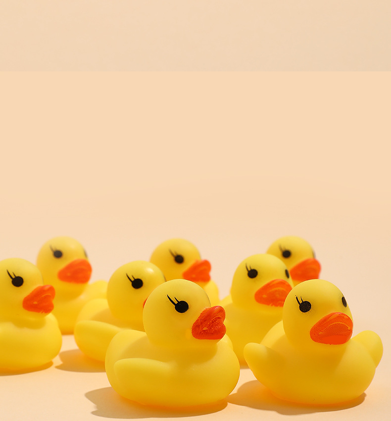Cross-border water play, little yellow duck pinching and chirping sounds, little duck bathing toys, swimming pool stress relief, milk tea shop small gifts pic 58