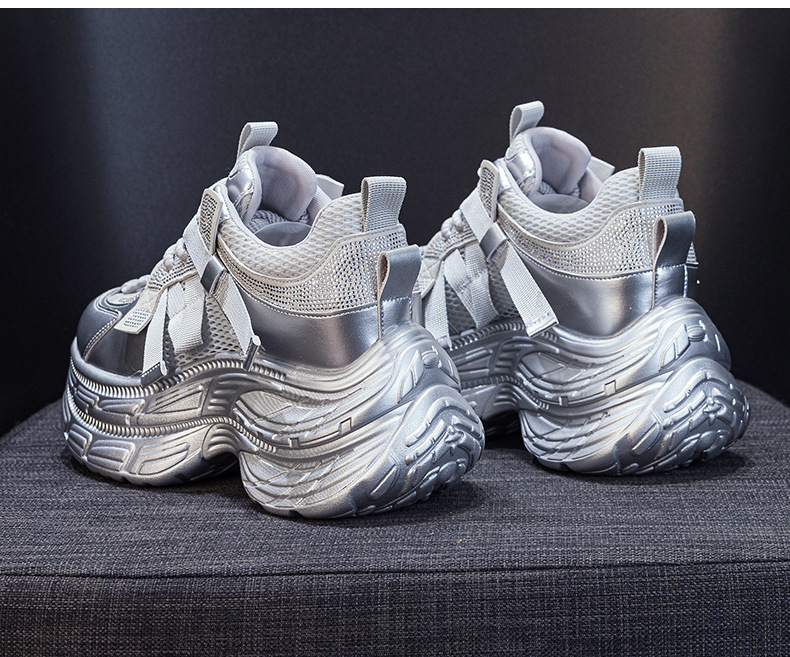 厚底网红时尚老爹鞋女2025新款休闲百搭内增高轻便小个子运动潮鞋详情42