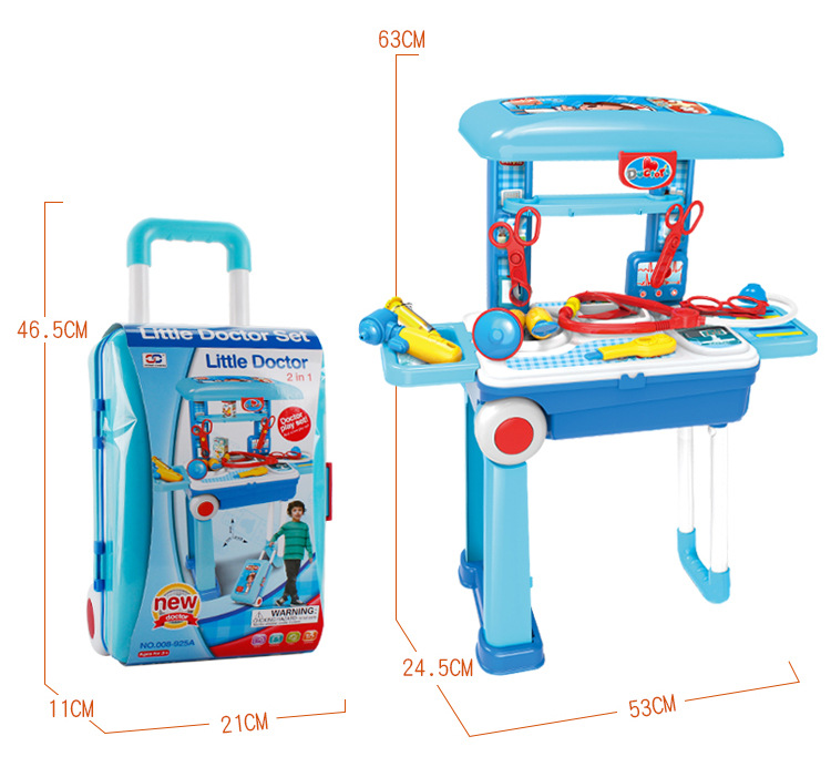 儿童益智仿真女孩过家家拉杆旅行箱系列厨房化妆工具收纳箱详情18