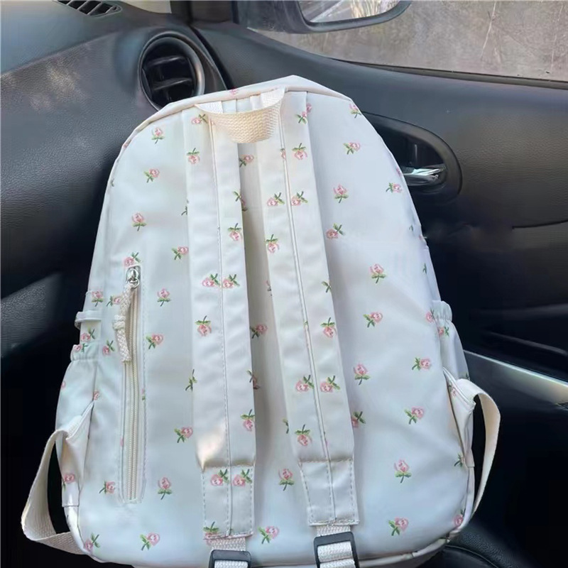 偷偷藏不住赵露思同款书包女款高颜值护脊学生文艺清新碎花双肩包详情9