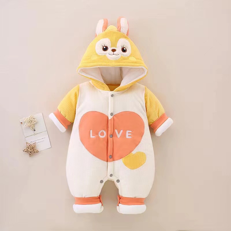 新款婴幼童冬季加厚休闲外出服舒适男女宝宝连体保暖分腿睡衣详情1