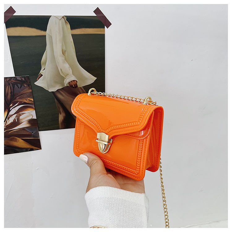 2021夏季新款PVC果冻包mini时尚花边小方包化妆包单肩斜挎ins女包详情60