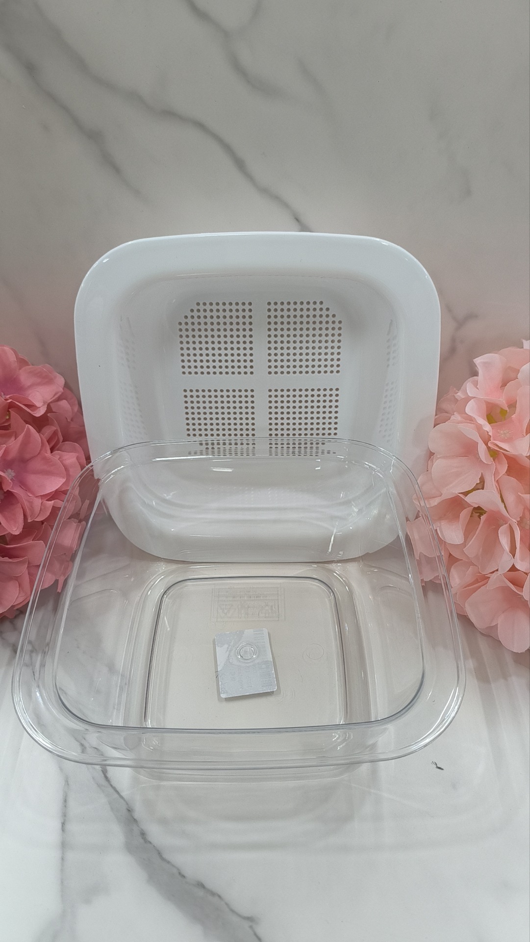 新款沥水篮厨房双层塑料创意洗菜篮家用多功能洗水果滤水加厚沥水详情3