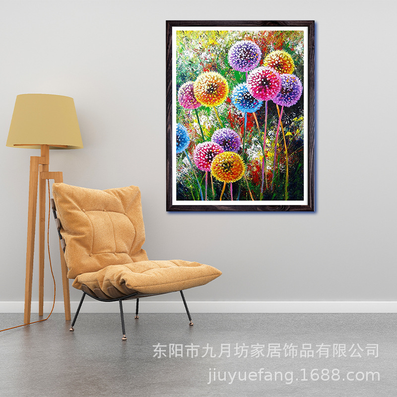 New 5d diamond painting full diamond diy cross-border sunflower landscape tiger animal figure framed decorative canvas painting pic 27