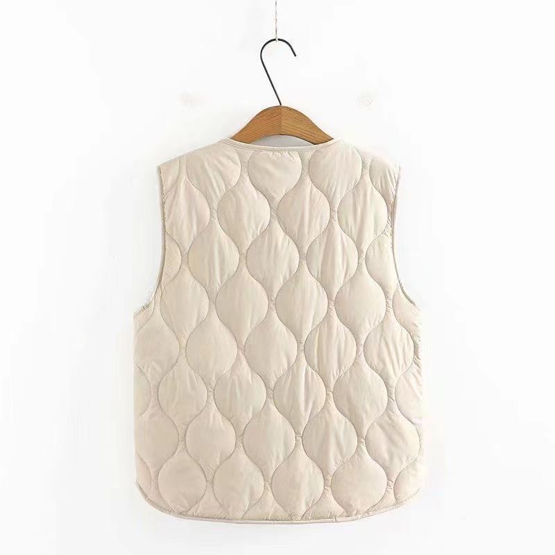 女士马甲2024新秋冬季新款加绒加厚保暖坎肩背心高档贴身面料详情6
