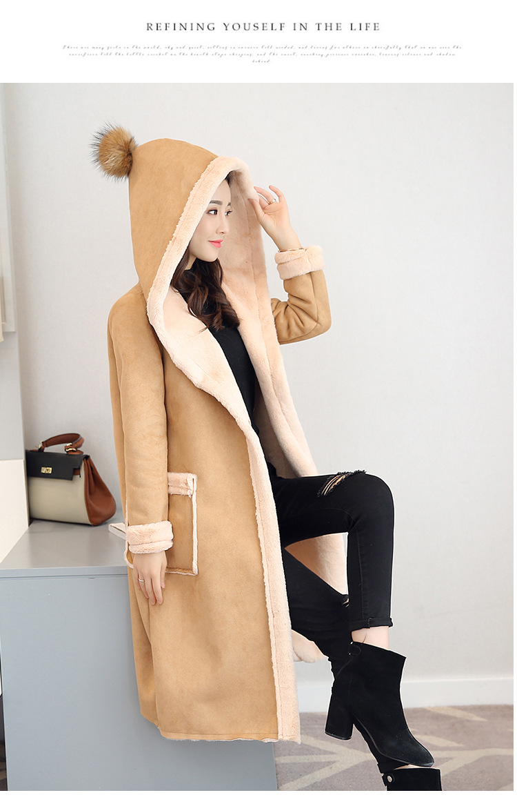 羊羔毛外套女中长款韩版冬季新款加绒加厚连帽鹿皮绒大衣详情20